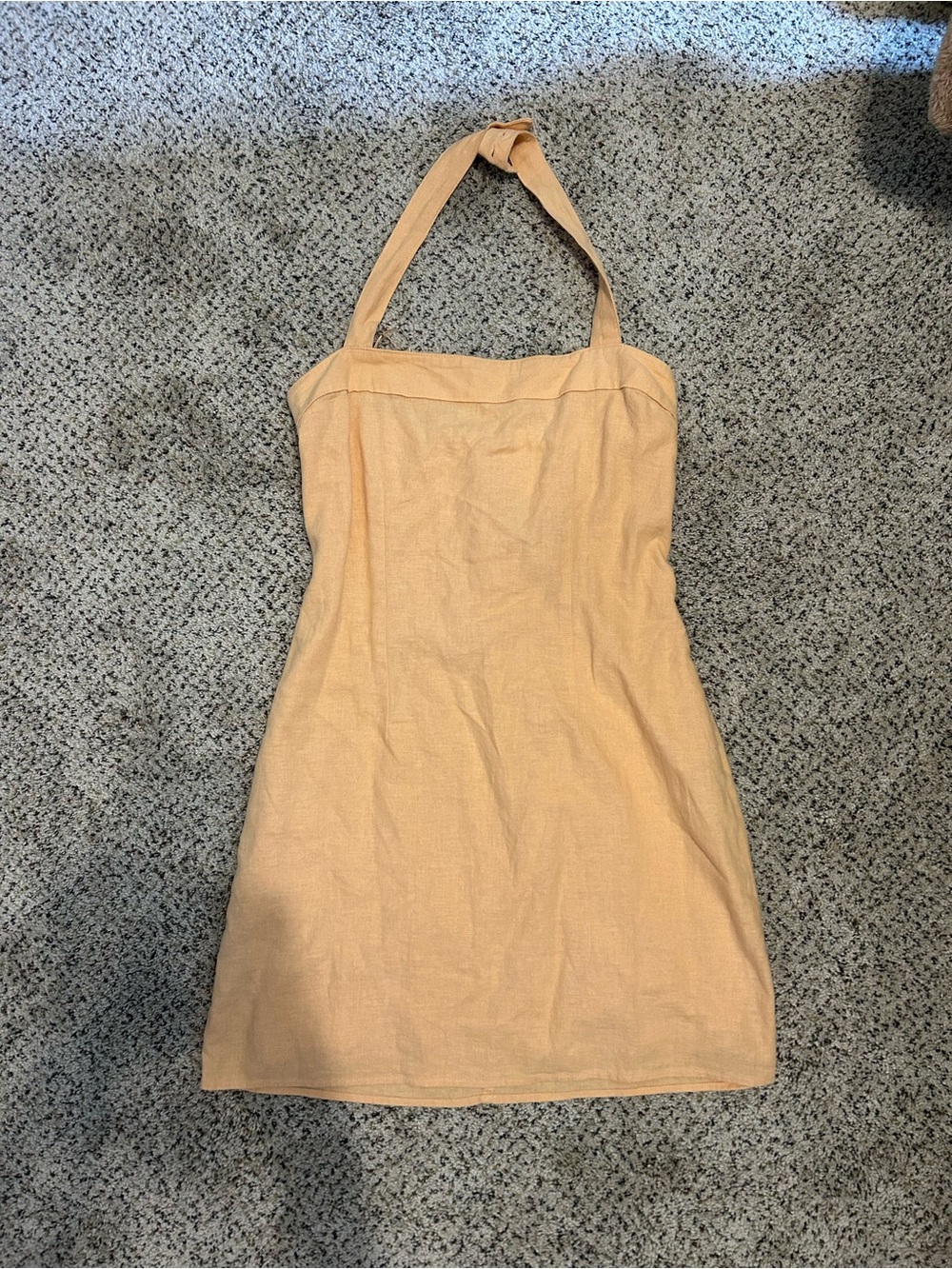 Abercrombie & Fitch Light Peach Halter Mini Dress